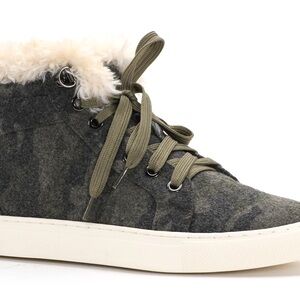 Cozy High-Top Sneakers with Faux Fur Lining